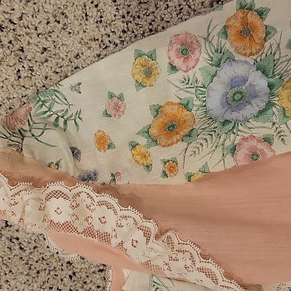 Vintage Gunne Sax Dress Style Cottagecore 70's Maxi Lace Flowers Small - Picture 4 of 8